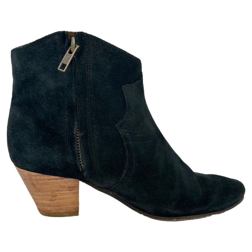 Isabel Marant Dicker Ankle Boots in Black Suede